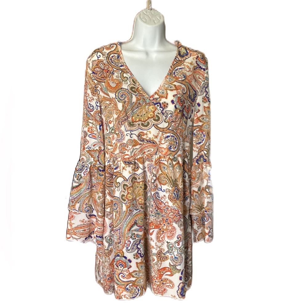 Paisley boho dress. M